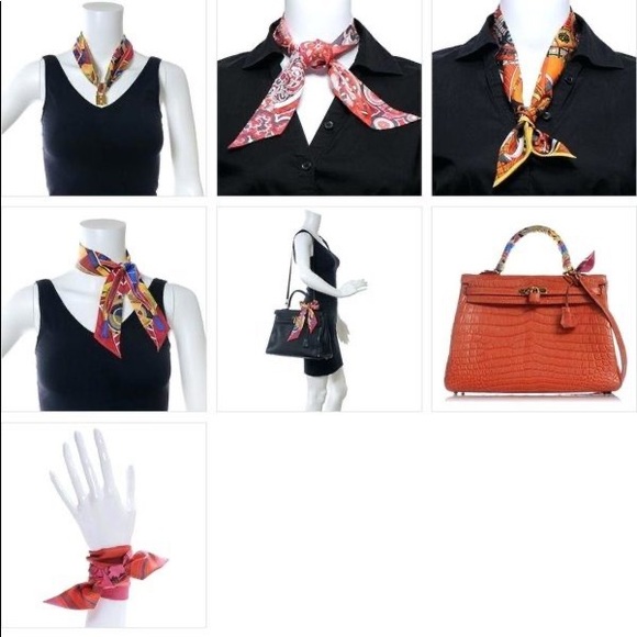 Hermes Twilly Twill silk bag scarf - Picture 7 of 9